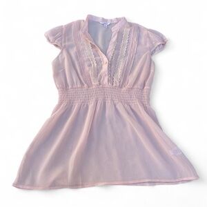 Y2K Candie's Sheer Pink Blouse